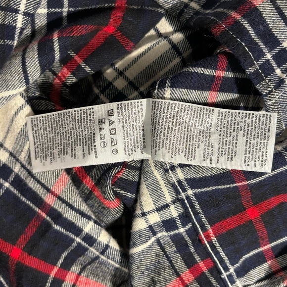 GAP Sz L Plaid 100% Organic Cotton Front Pocket Button Down Shirt  NEW WITH TAG - Picture 7 of 10